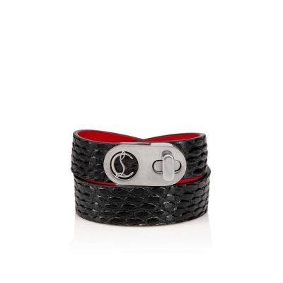 Pulsera Elisa Bracelet Double Christian Louboutin Mujer - Negros/Plateados - 1210131BK01